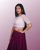 Dance of maroon & baby pink