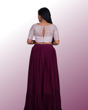 Dance of maroon & baby pink