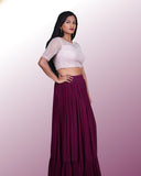 Dance of maroon & baby pink