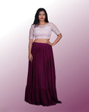 Dance of maroon & baby pink