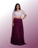 Dance of maroon & baby pink